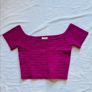 Sexy Off Shoulder Top in Royal Pink